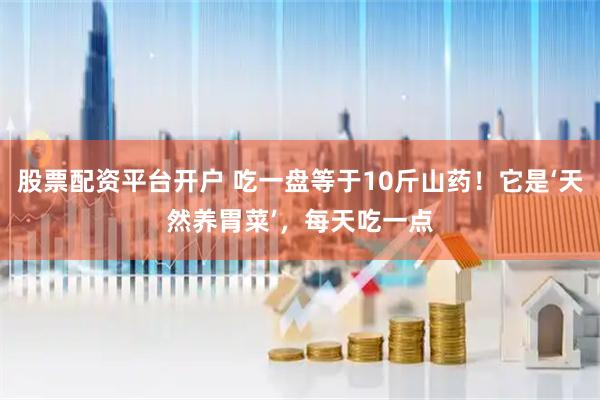 股票配资平台开户 吃一盘等于10斤山药！它是‘天然养胃菜’，每天吃一点