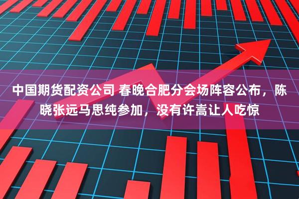 中国期货配资公司 春晚合肥分会场阵容公布，陈晓张远马思纯参加，没有许嵩让人吃惊